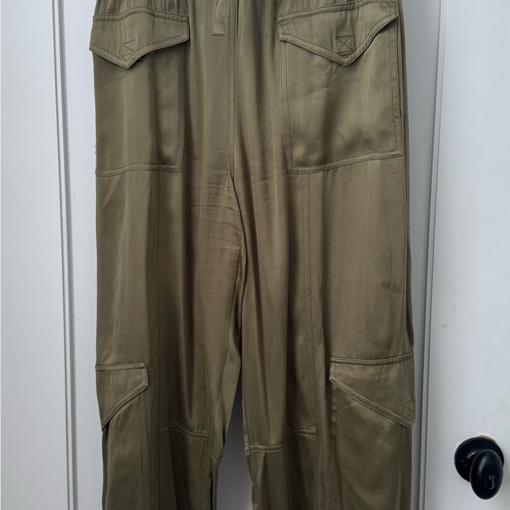 Ganni Olive Green Cargo Joggers
